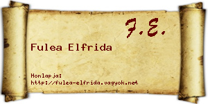 Fulea Elfrida névjegykártya